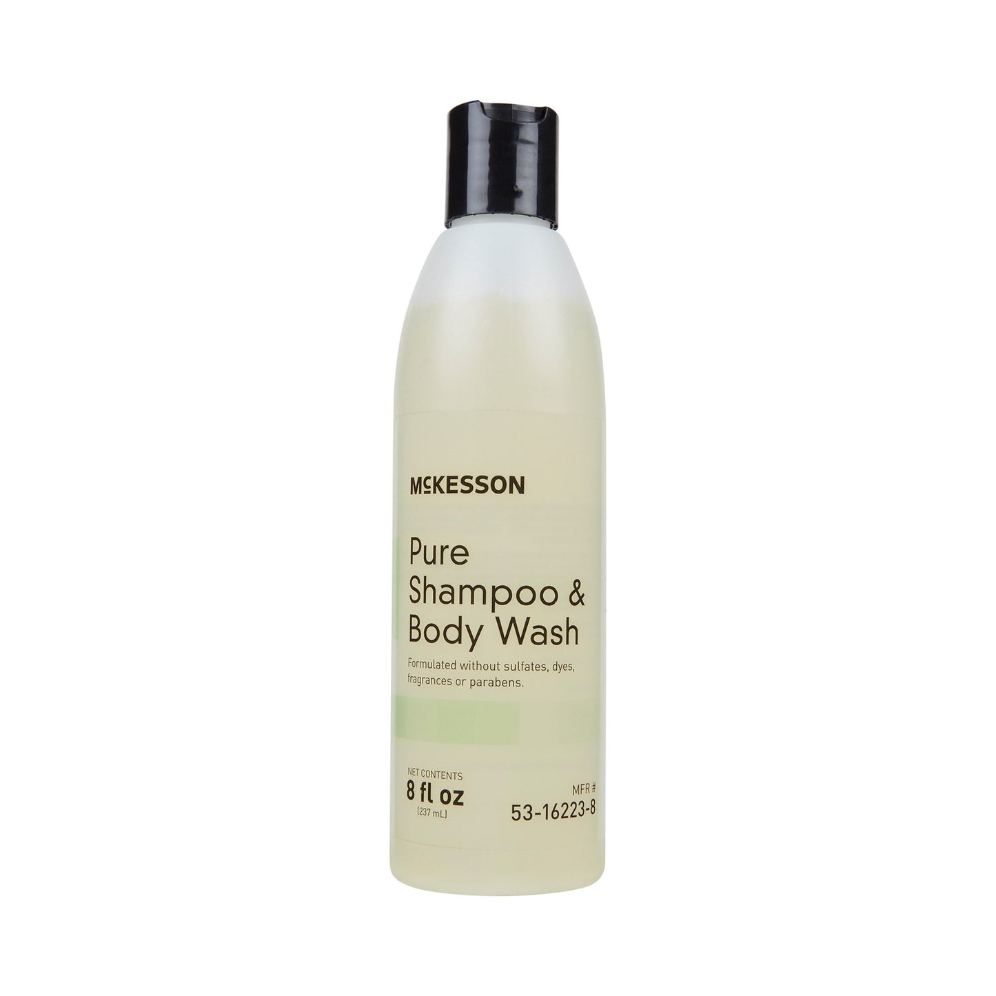 Shampoo and Body Wash, 8 oz., Flip Top Bottle, Unscented