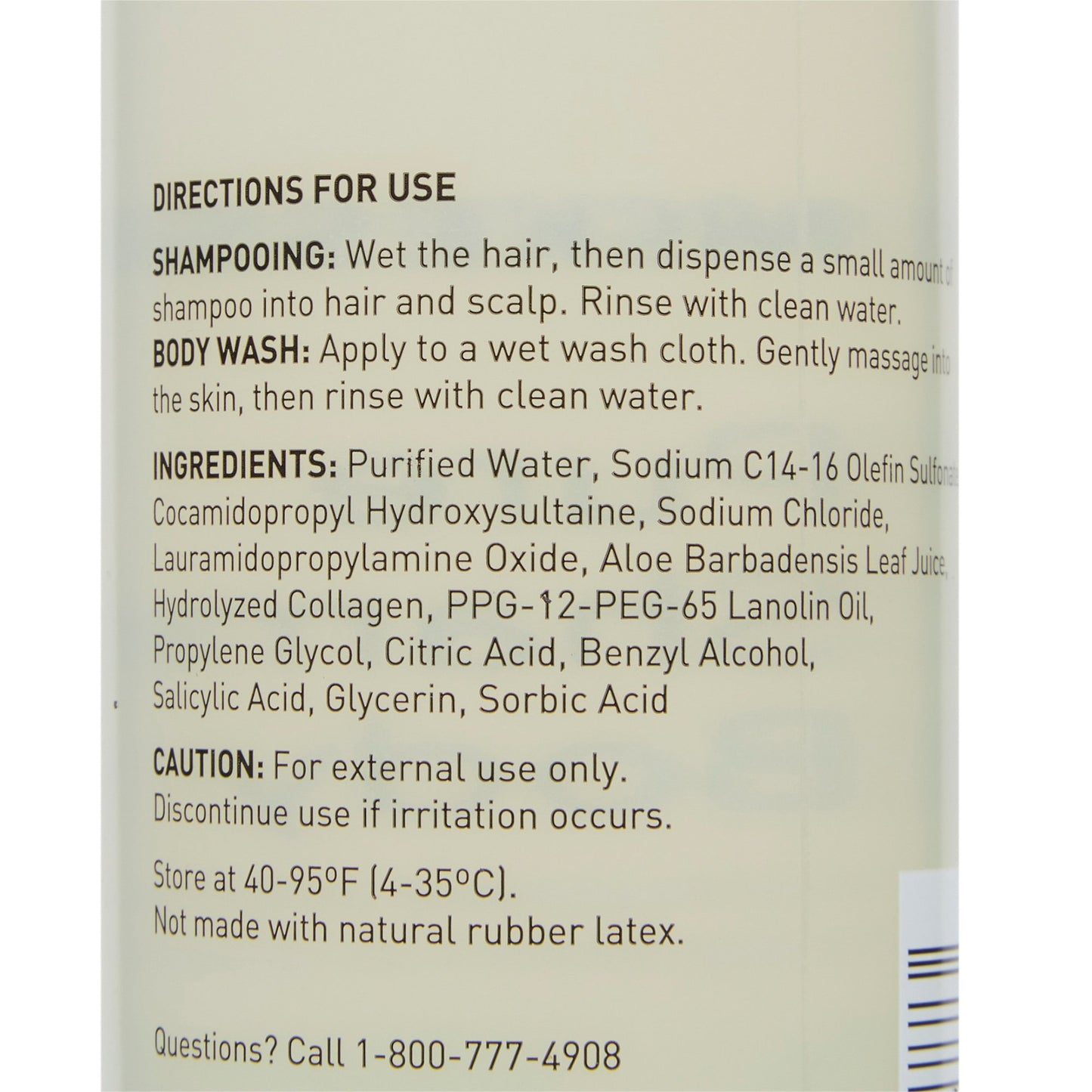 Shampoo and Body Wash, 8 oz., Flip Top Bottle, Unscented