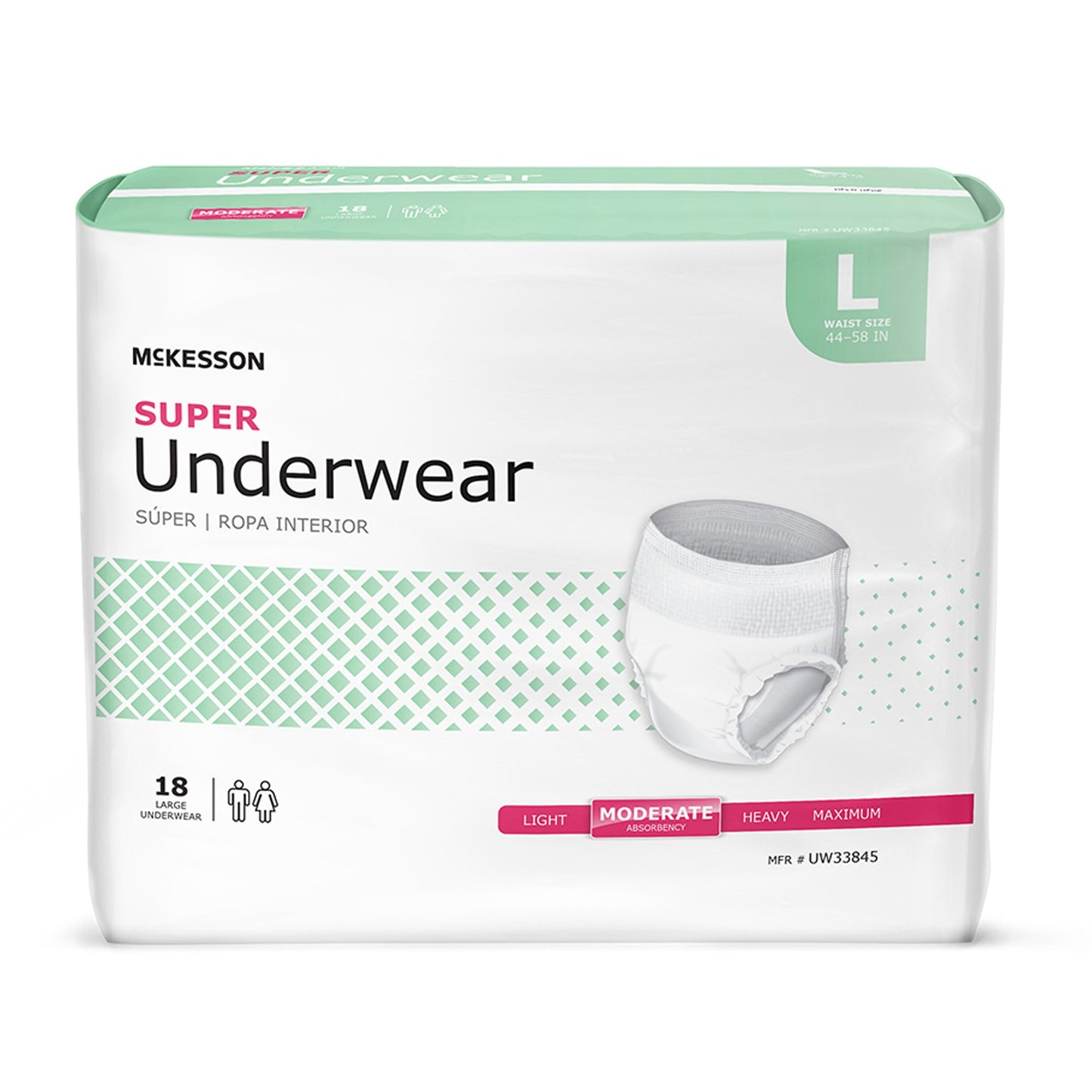 Unisex Adult Absorbent Underwear, Pull On with Tear Away Seams, Moderate Absorbency