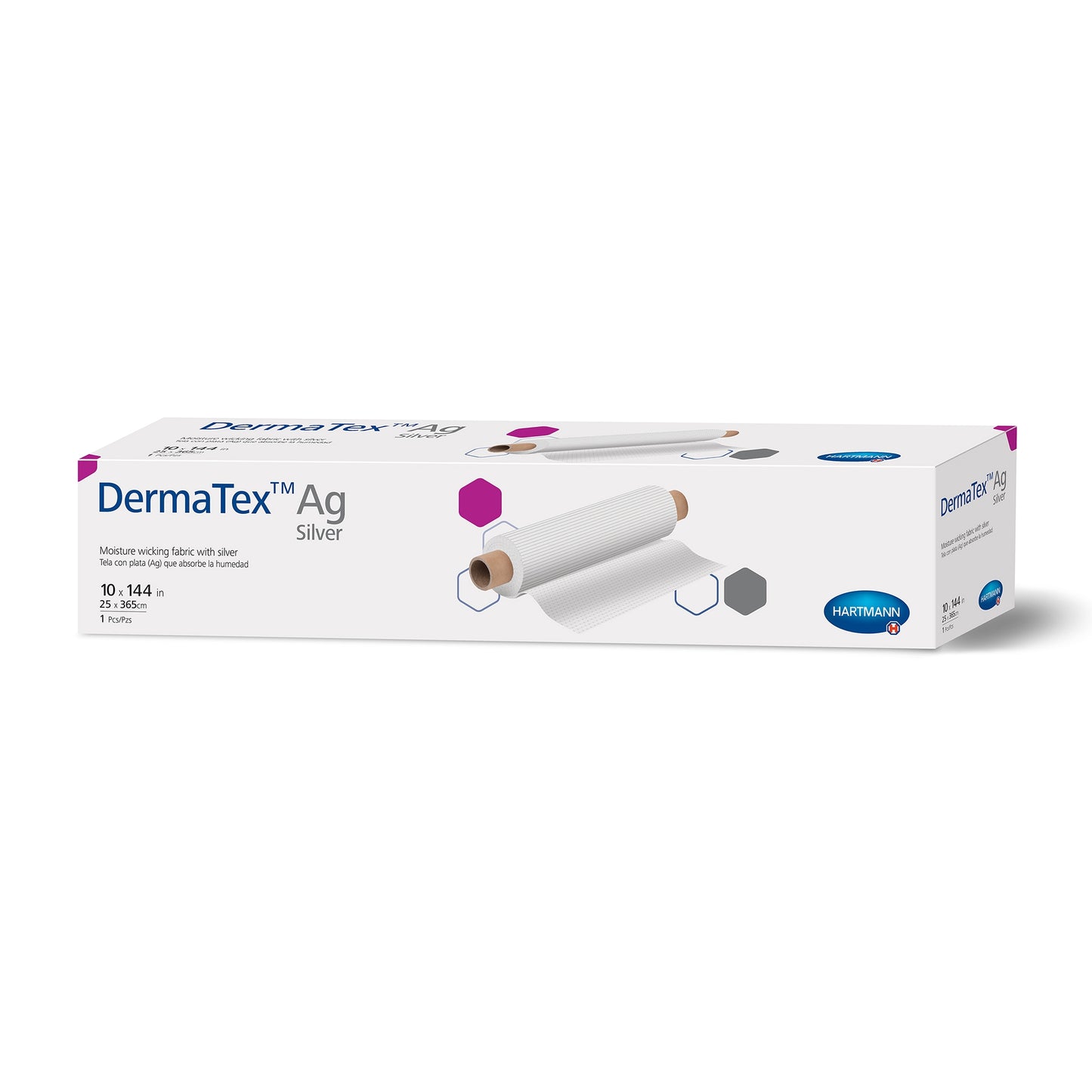 Silver Moisture Wicking Fabric DermaTex™ Ag 10 X 144 Inch Roll Sterile