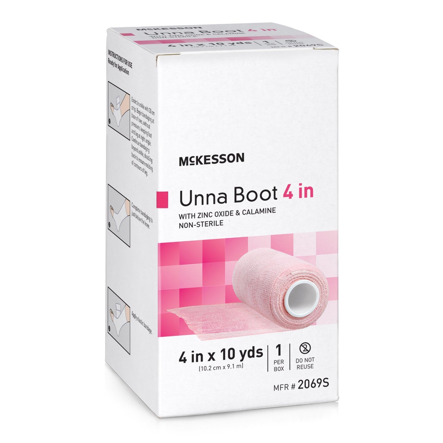 Unna Boot Zinc Oxide / Calamine 4 Inch X 10 Yard