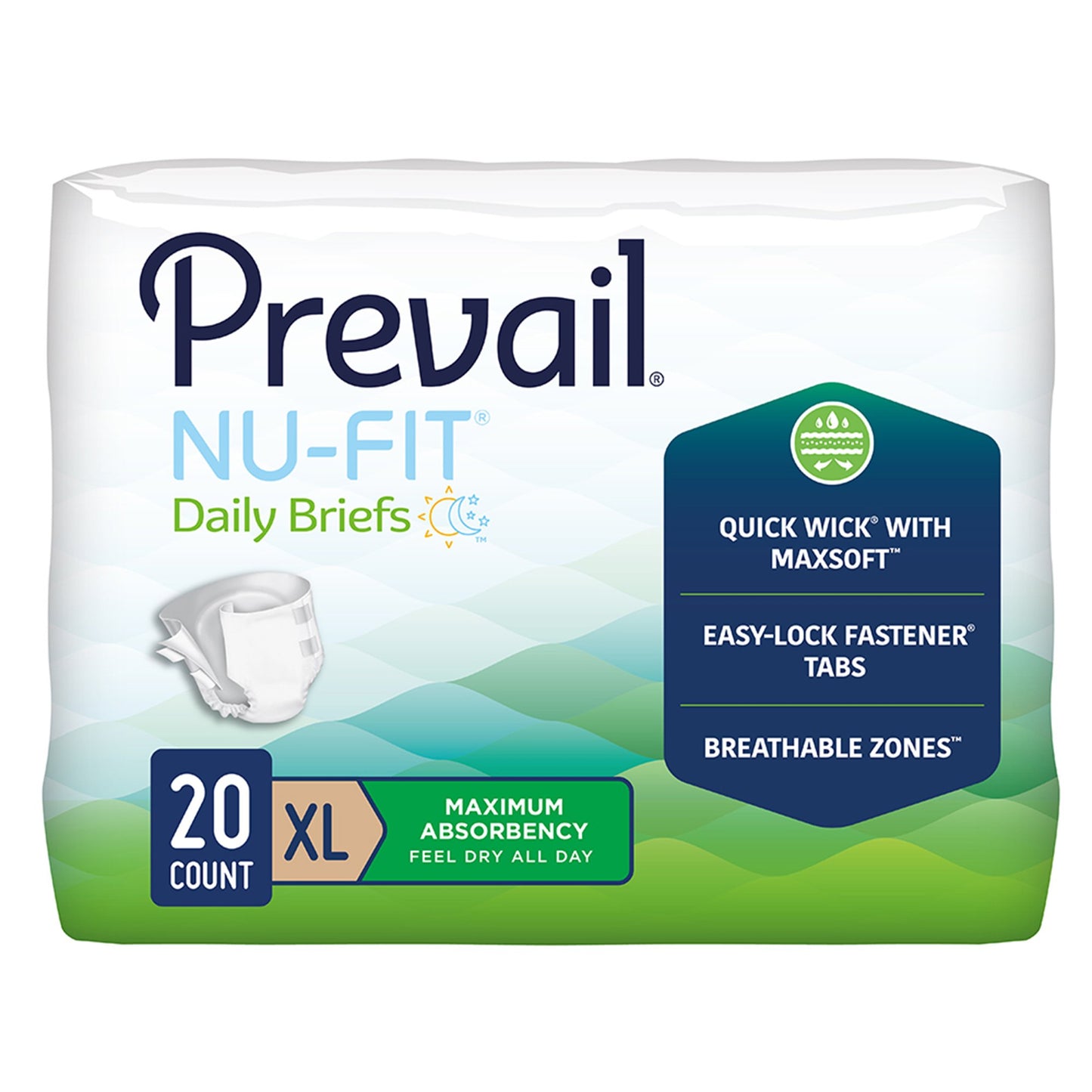 Incontinence Briefs, Unisex Adult, Heavy Absorbency