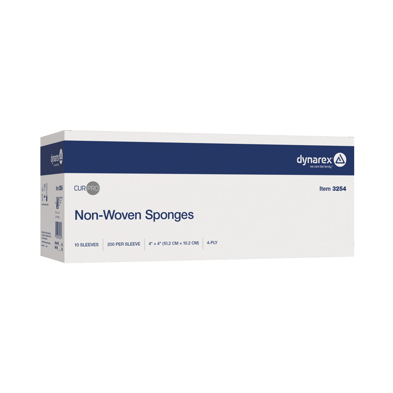 Gauze Sponges, Non-sterile, Non-woven, 4-ply
