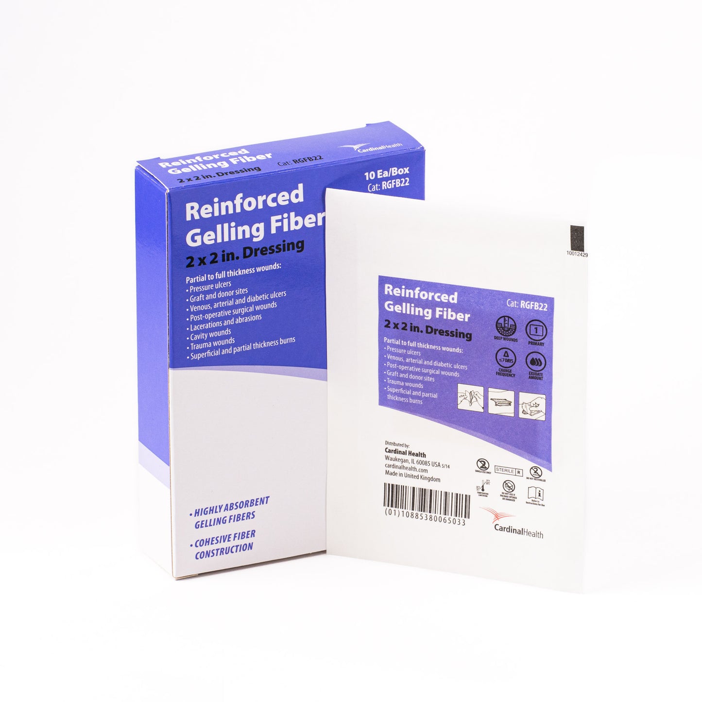 Gelling Fiber Wound Dressing, 2"x2"