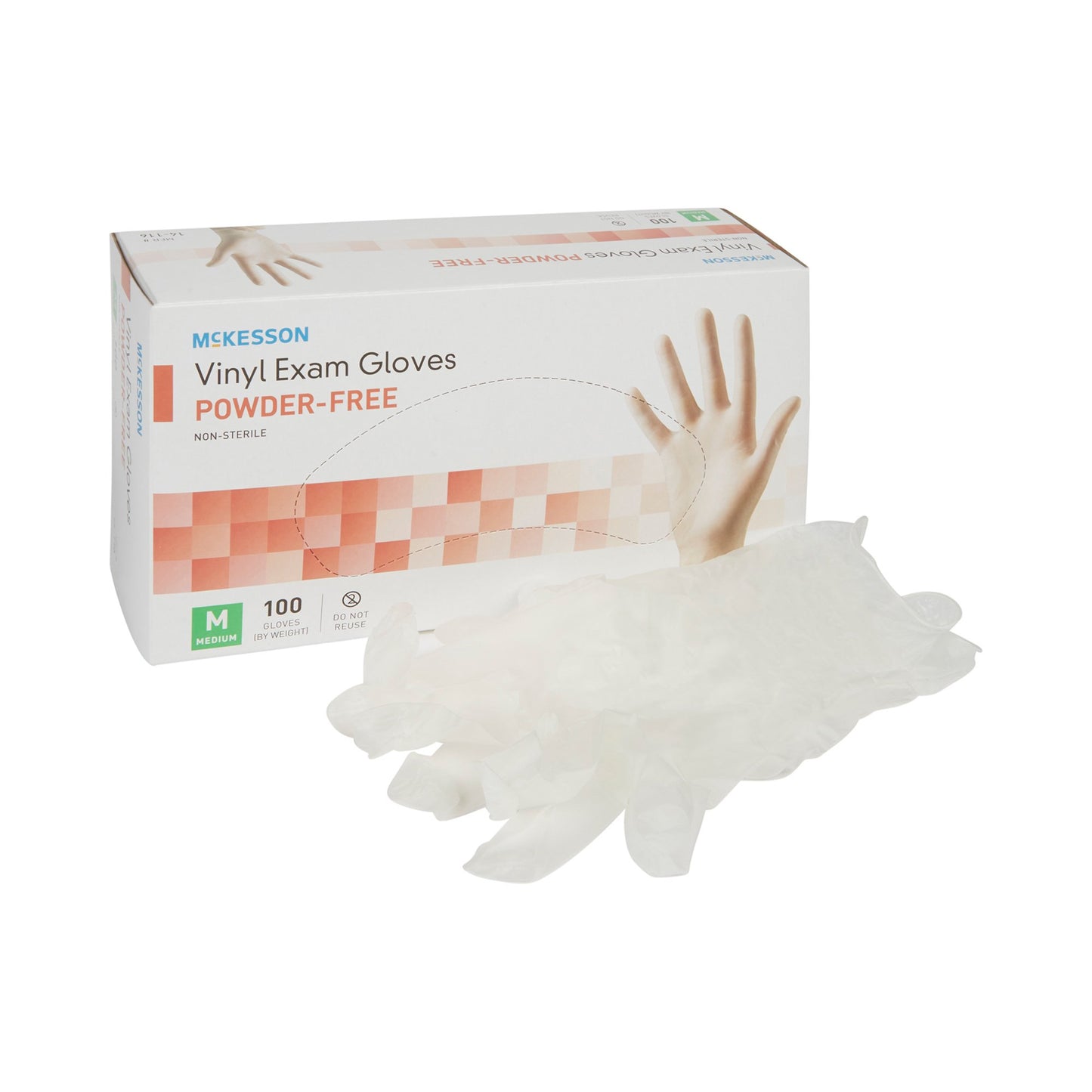 Vinyl Exam Gloves, Non-Sterile, Smooth 100/box