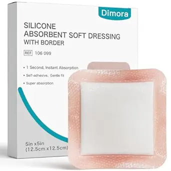 Super Absorbent with Silicone Border 5"x5"