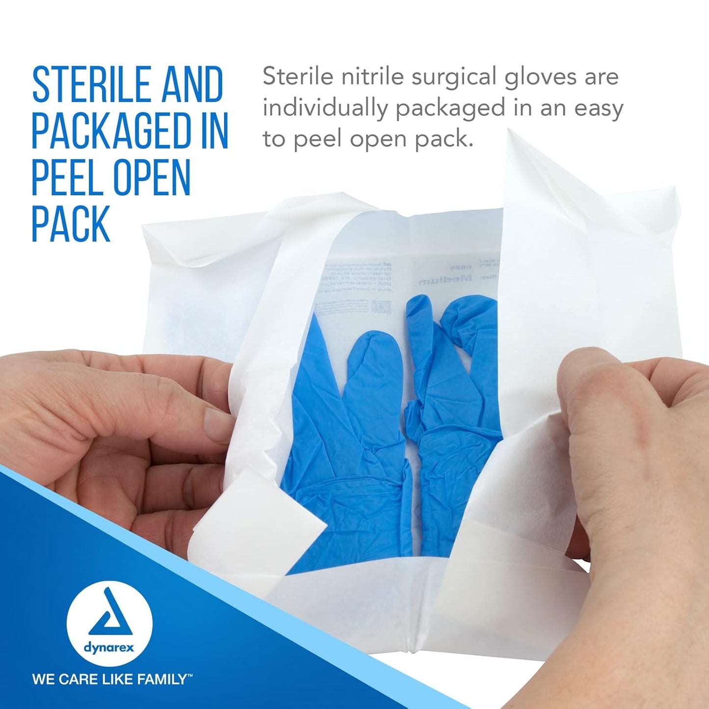 Nitrile Exam Gloves, Sterile, Powder-Free, Small