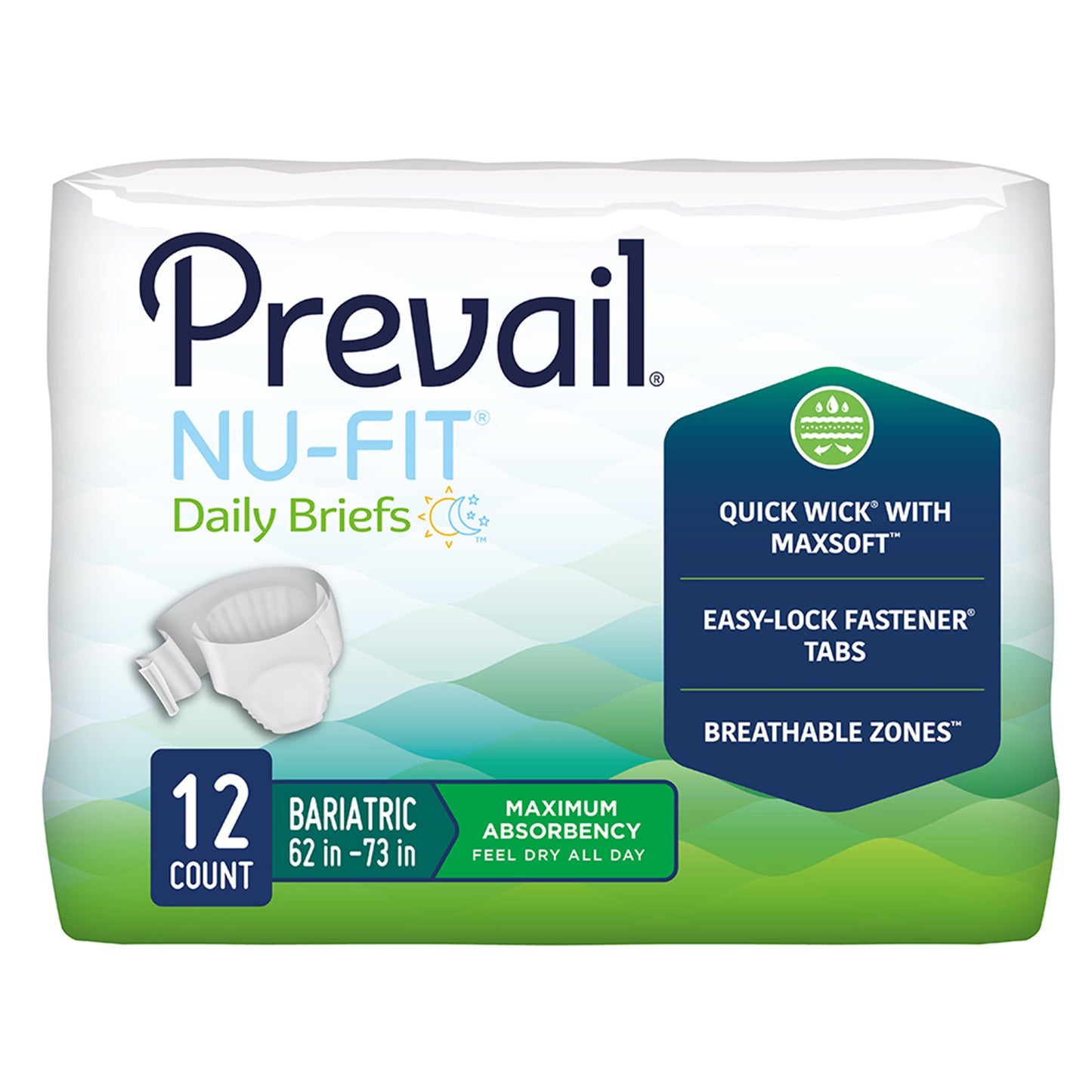 Incontinence Briefs, Unisex Adult, Heavy Absorbency