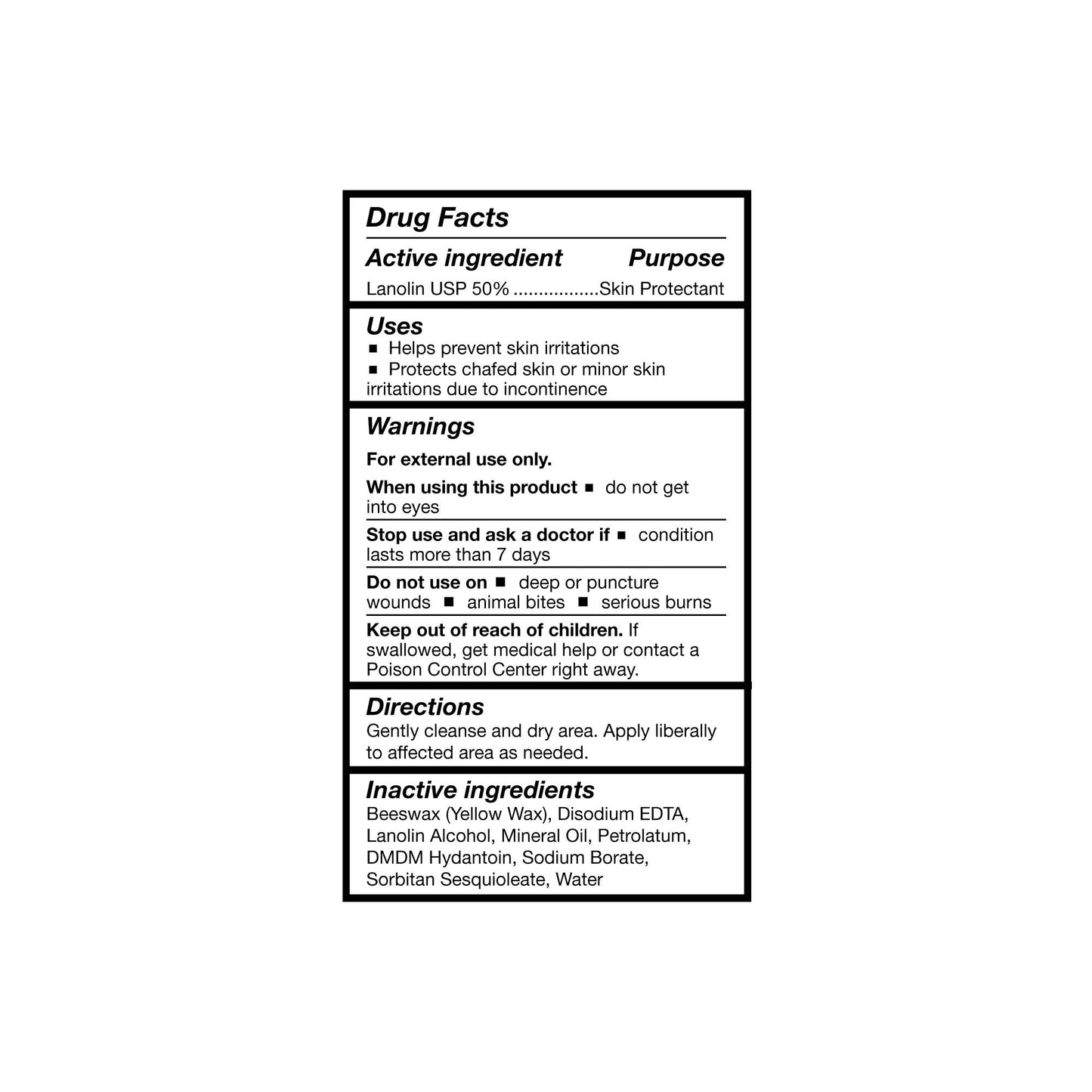 Skin Protectant Lotion, 4 oz. Tube, Unscented Cream