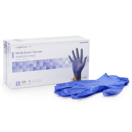 Nitrile Gloves, Blue, Textured Fingertips