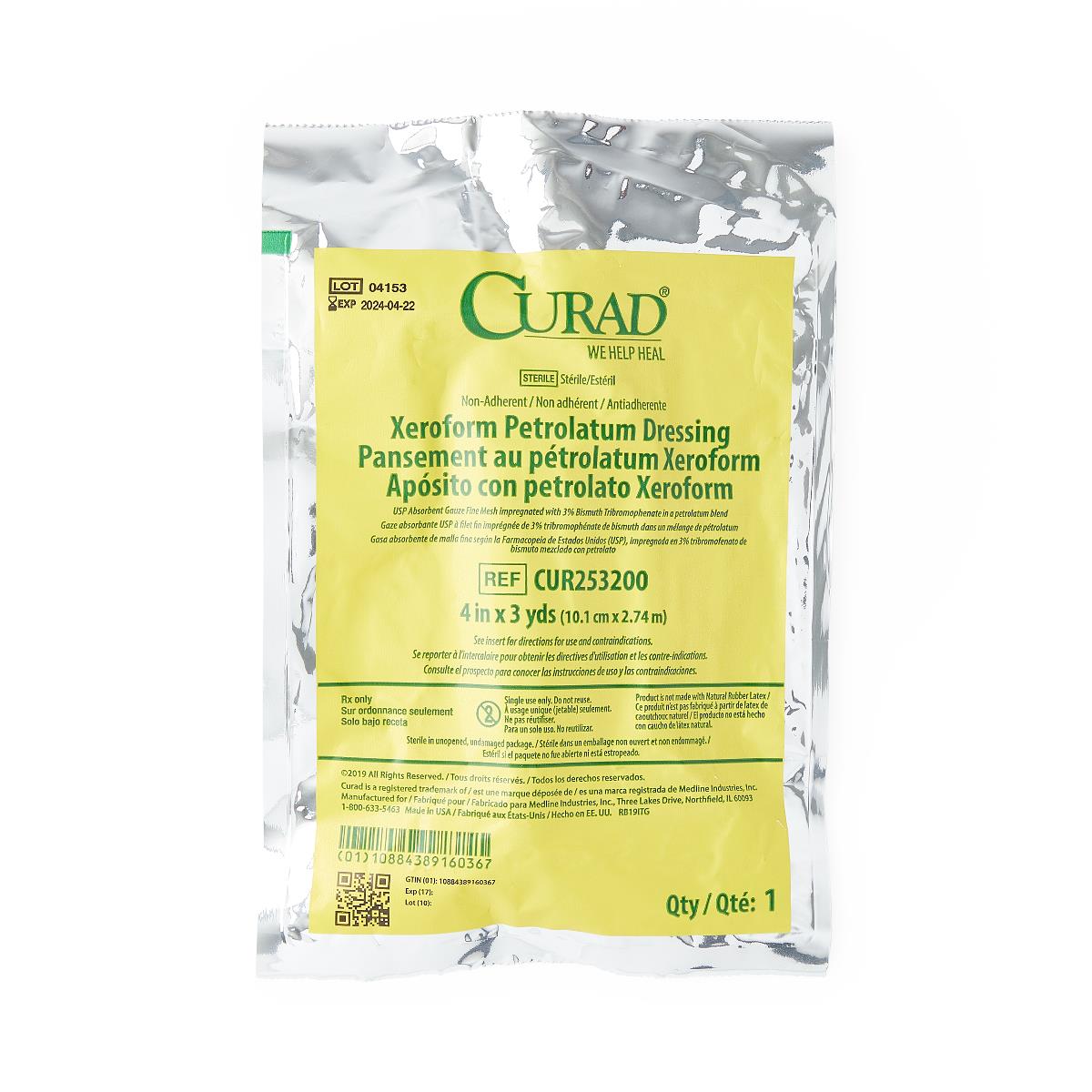 Gauze, Petrolatum (Xeroform) 4"x36"
