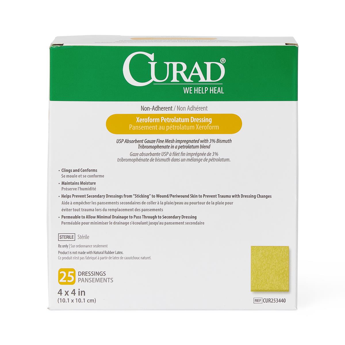 Gauze, Petrolatum (Xeroform), 4"x4"
