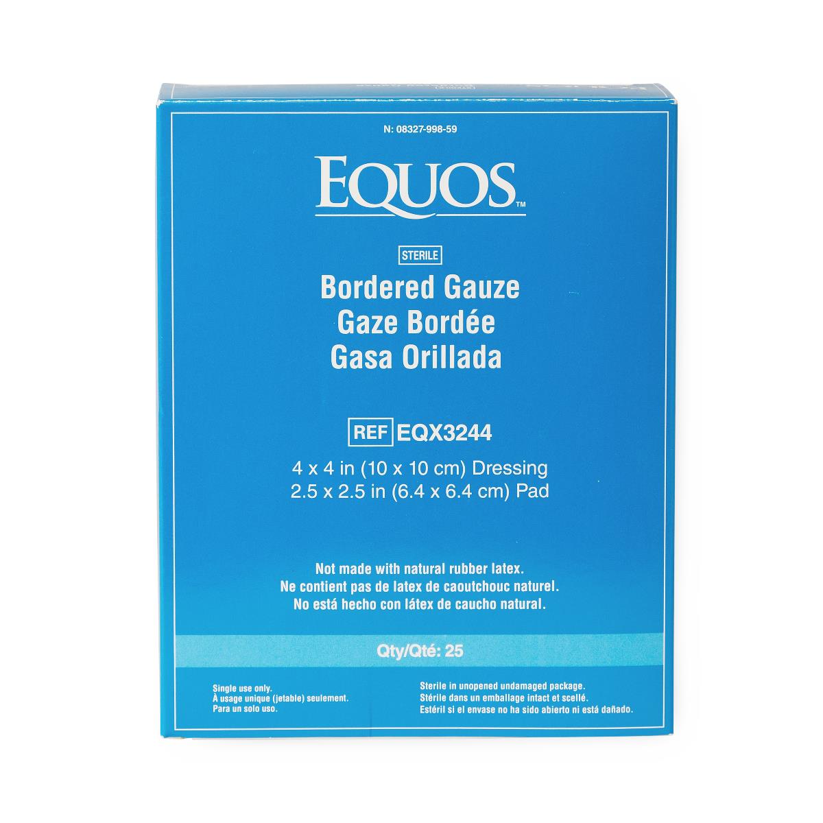 Equos Sterile Bordered Gauze,4" x 4"