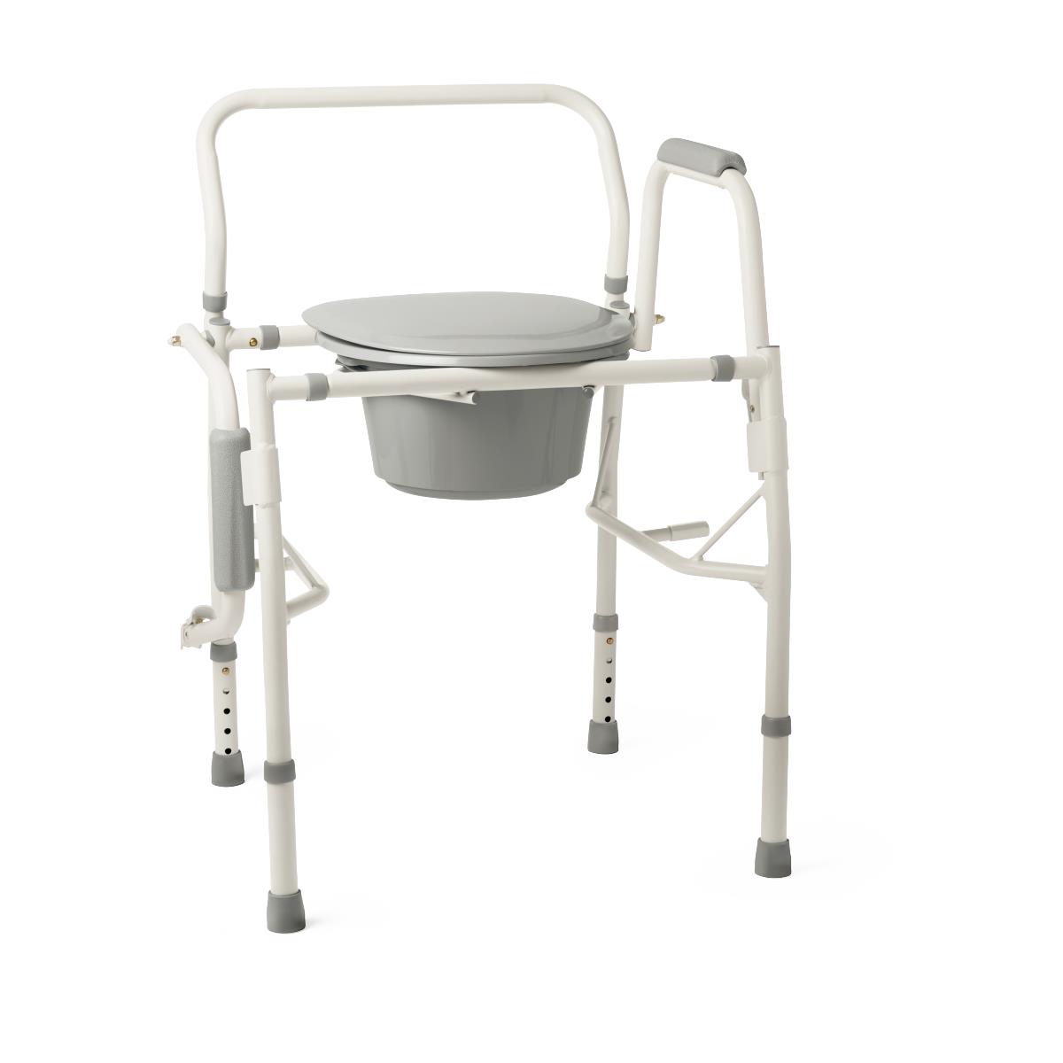 Commode, Steel Drop-Arm, 350 lb. Weight Capacity