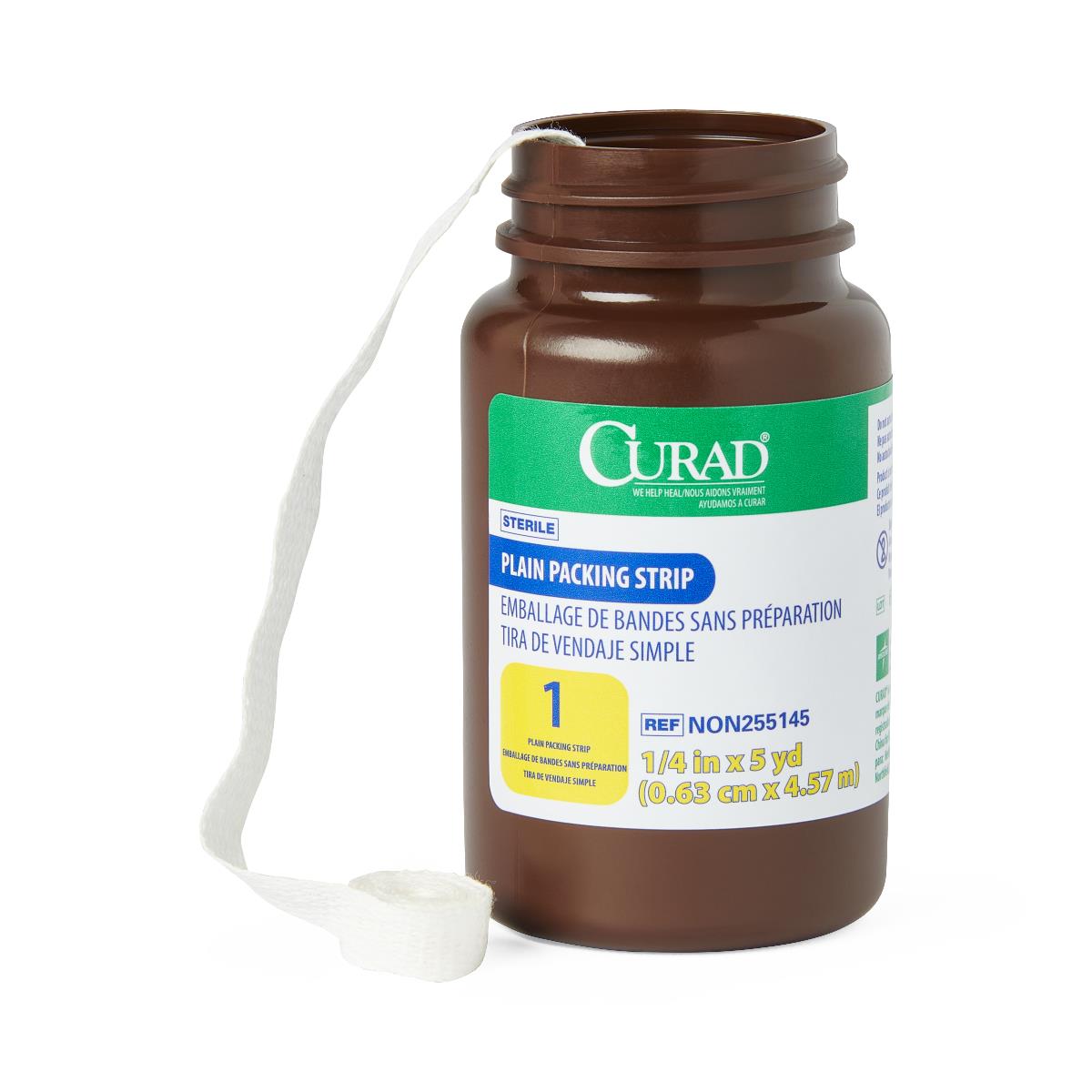 Packing Strip Gauze, Plain, 1/4" x 5 yd, Sterile