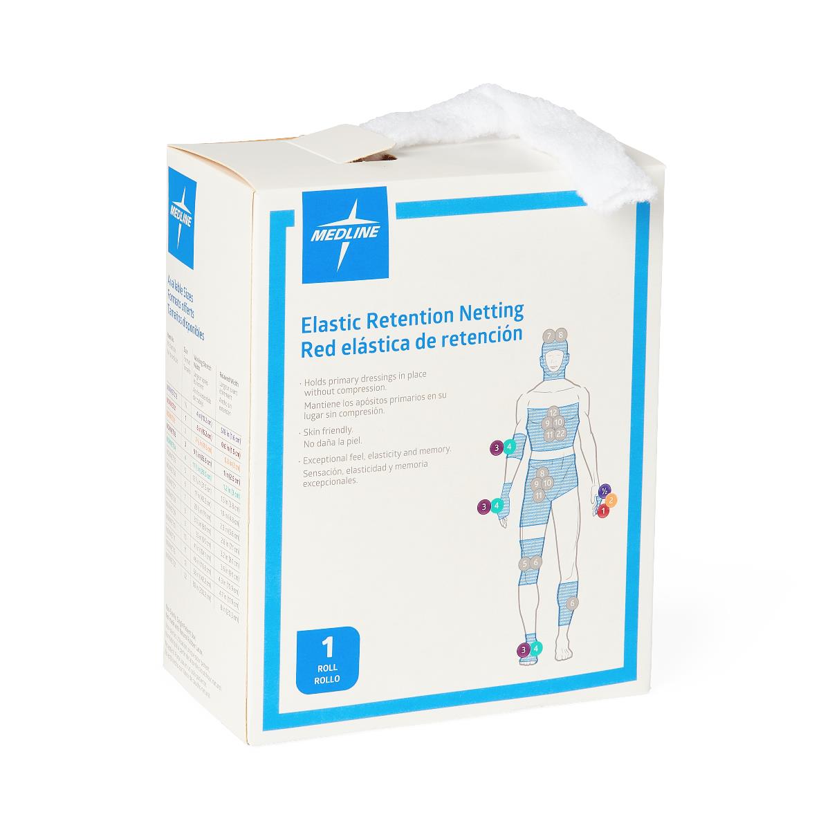 Stretch Tubular Elastic Dressing Retention Net, Size 4 (11" x 25 yd.)