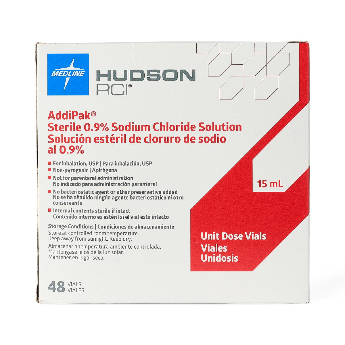 Normal Saline 0.9%, Sterile, Vial, 15 mL