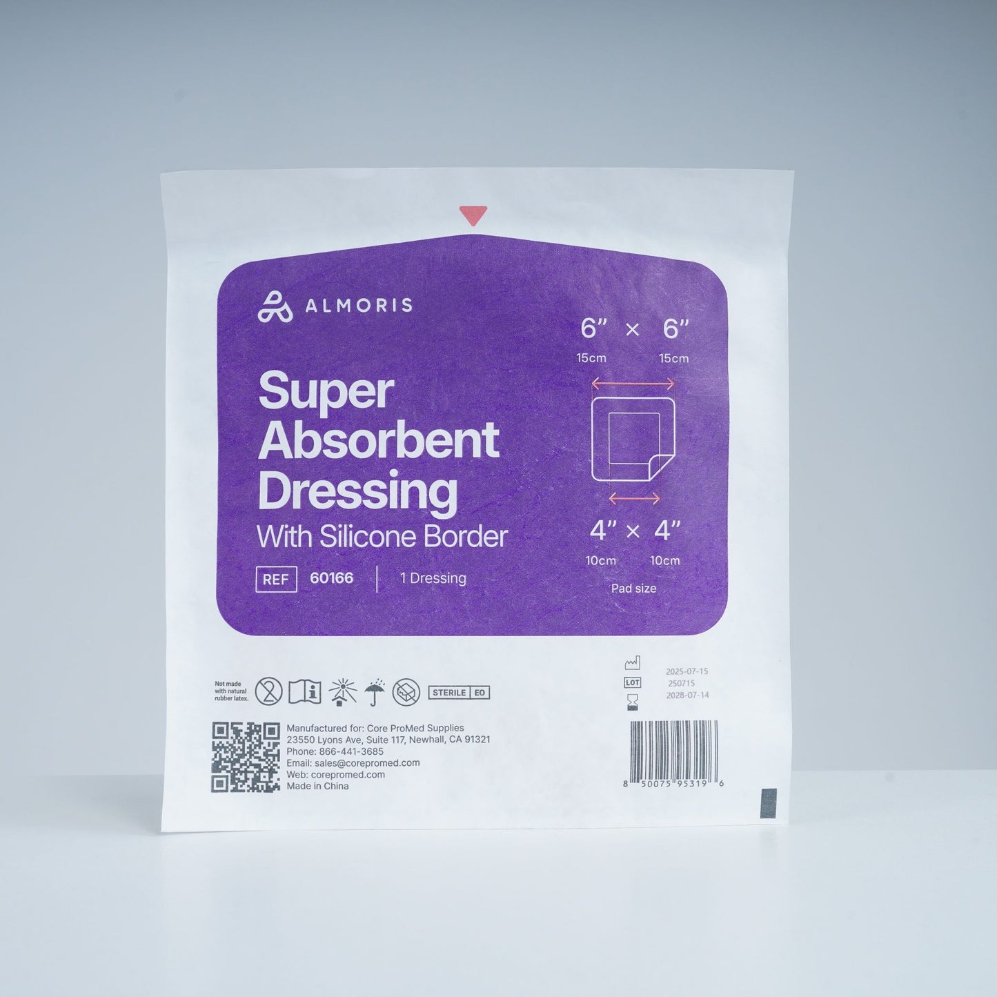 ALMORIS, Super Absorbent, Silicone Border