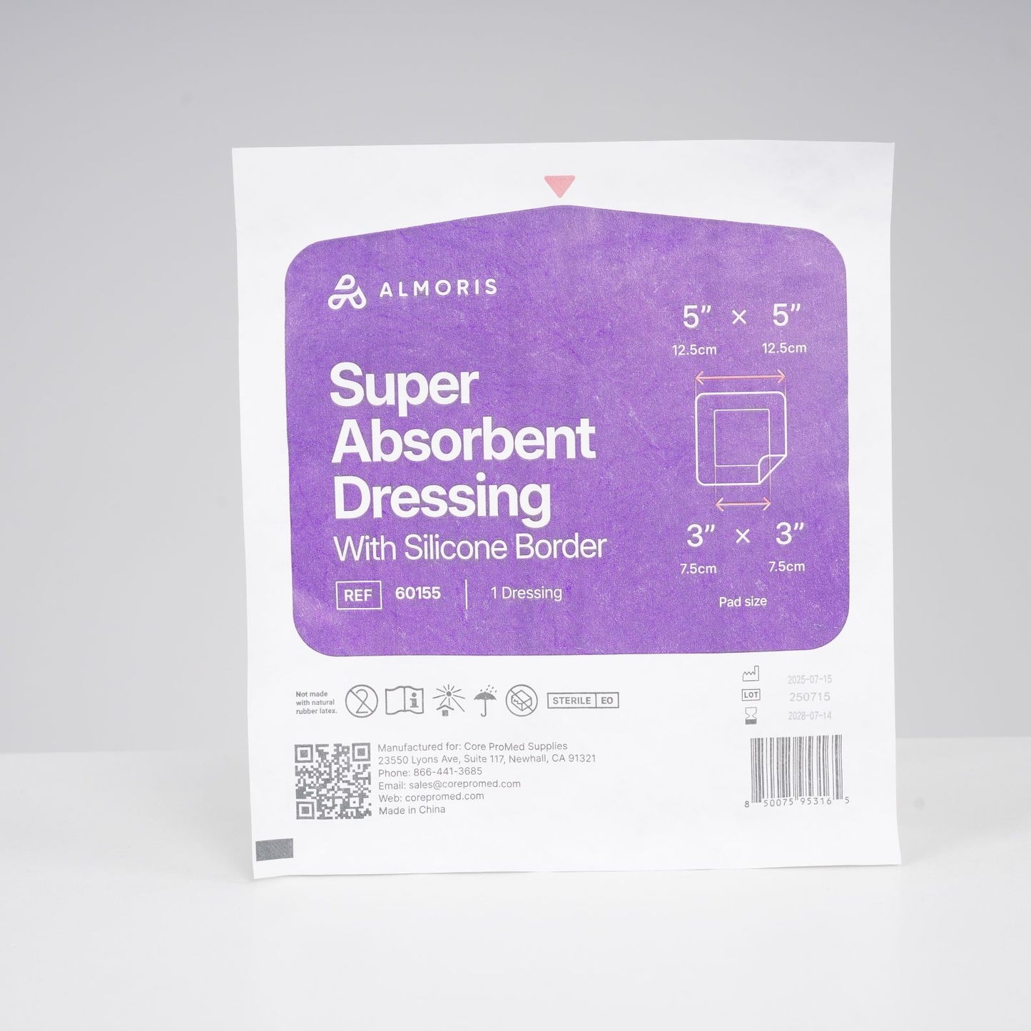 ALMORIS, Super Absorbent, Silicone Border