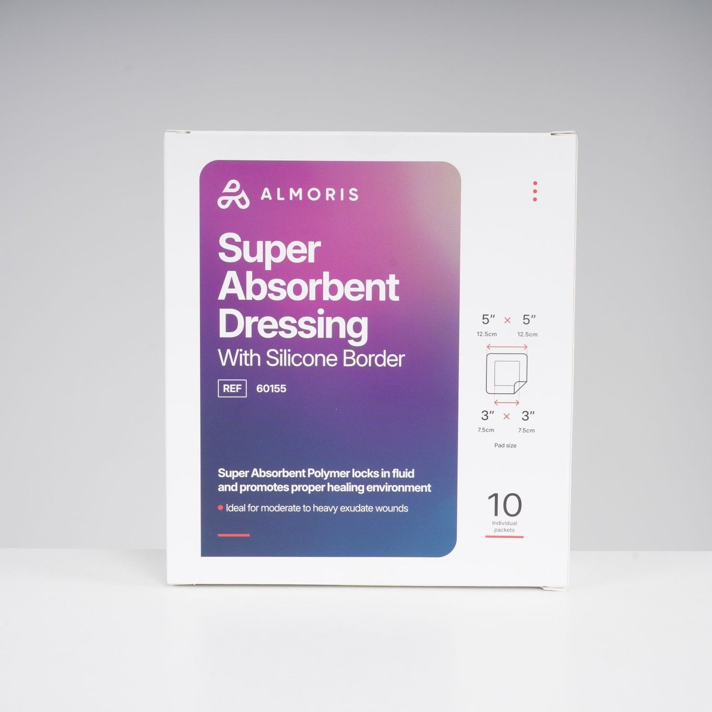 ALMORIS, Super Absorbent, Silicone Border
