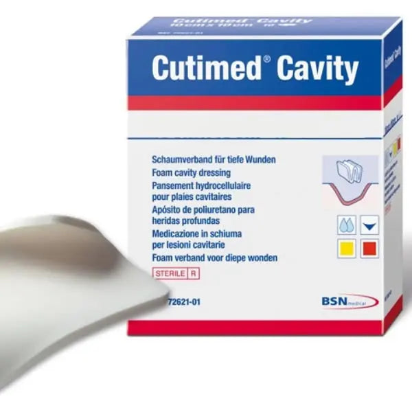 Foam Dressing Cutimed® Cavity 4 X 4 Inch Without Border Without Film Backing Nonadhesive Square Sterile
