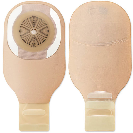 Ostomy Pouch, Premier™ One-Piece System, 12" Length Flat, Trim to Fit, 2.5" Stoma, Drainable
