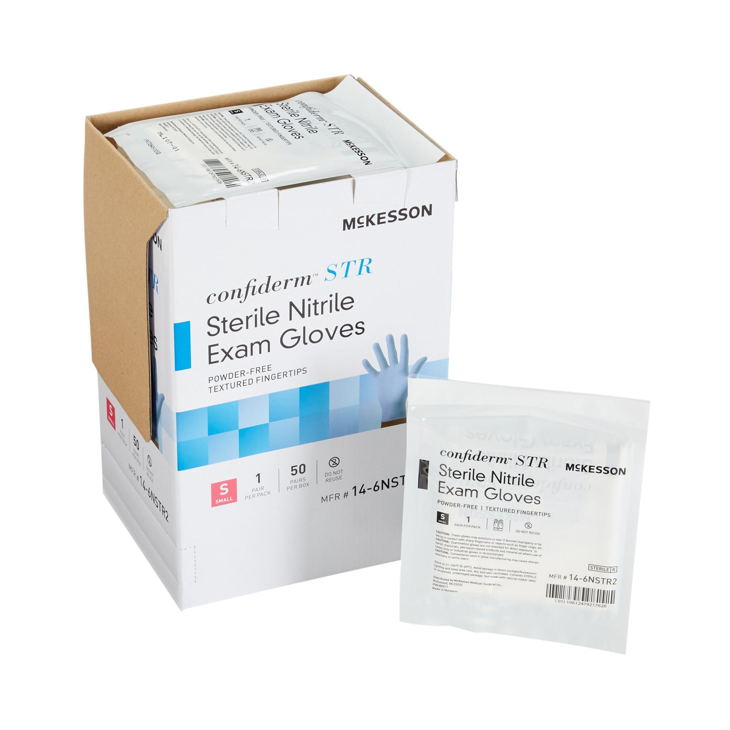 Nitrile Exam Glove, Sterile, Pair, Textured Fingertips