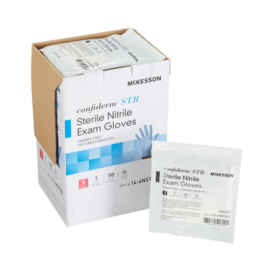 Nitrile Exam Glove, Sterile, Pair, Textured Fingertips