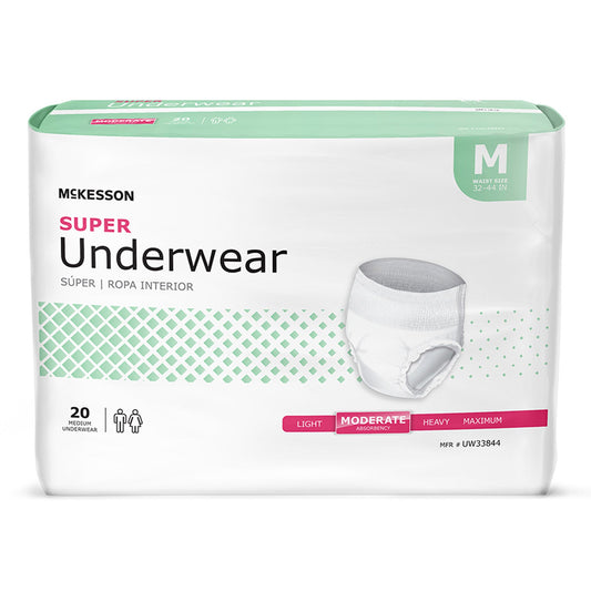 Unisex Adult Absorbent Underwear, Pull On with Tear Away Seams, Moderate Absorbency
