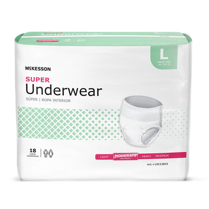 Unisex Adult Absorbent Underwear, Pull On with Tear Away Seams, Moderate Absorbency