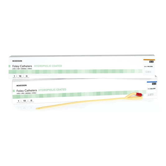 Foley Catheter, 2-Way, Coude Tip, 30 cc Balloon, Hydrophilic Polymer Coated Latex