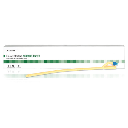 Foley Catheter McKesson 2-Way Standard Tip 5 cc Balloon Silicone Coated Latex