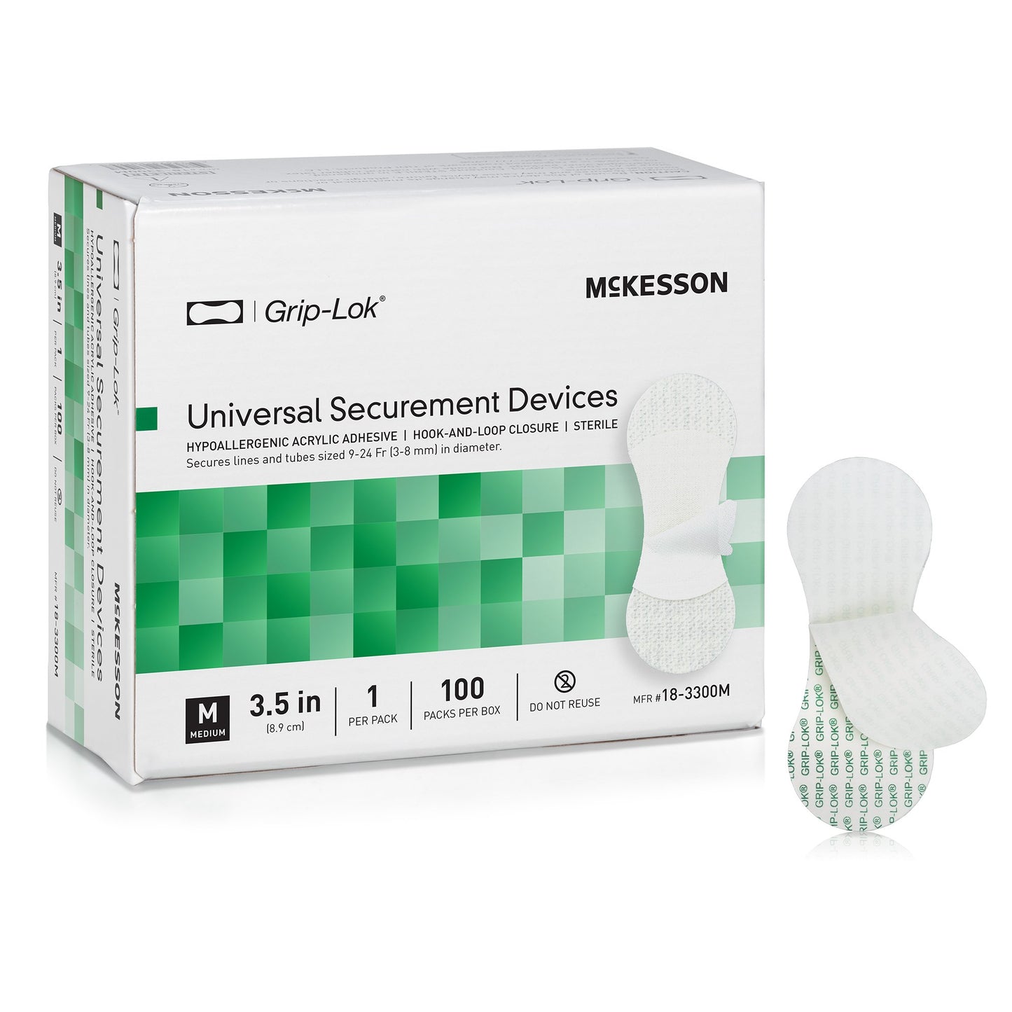 Catheter / Line Securement Device (IV lines, Surgical Drains, Catheter Tubes), for tubes 3-8 mm in diameter