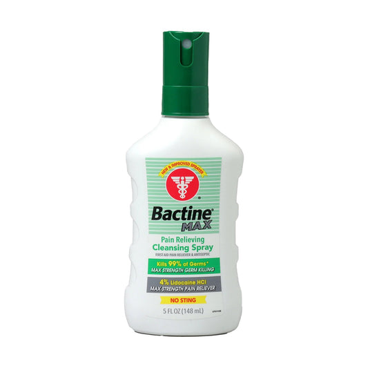 Pain Relieving Antiseptic BZK (Benzalkonium Chloride) / Lidocaine HCl Bactine® MAX Cleansing Spray Topical Liquid 5 oz.