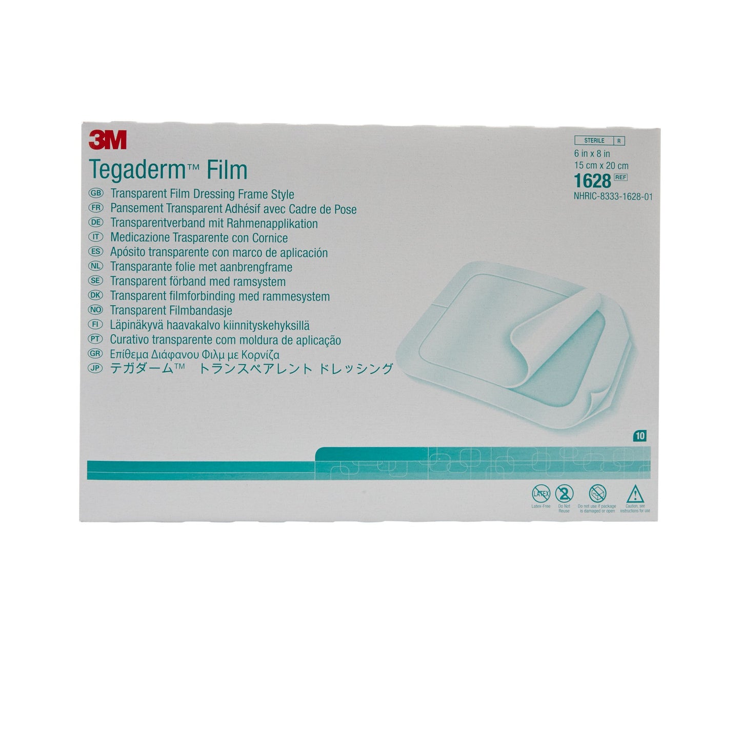 Transparent Film Dressing 3M™ Tegaderm™ 6 X 8