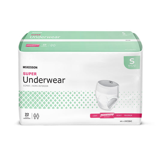 Unisex Adult Absorbent Underwear, Pull On with Tear Away Seams, Moderate Absorbency