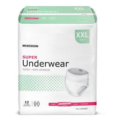Unisex Adult Absorbent Underwear, Pull On with Tear Away Seams, Moderate Absorbency