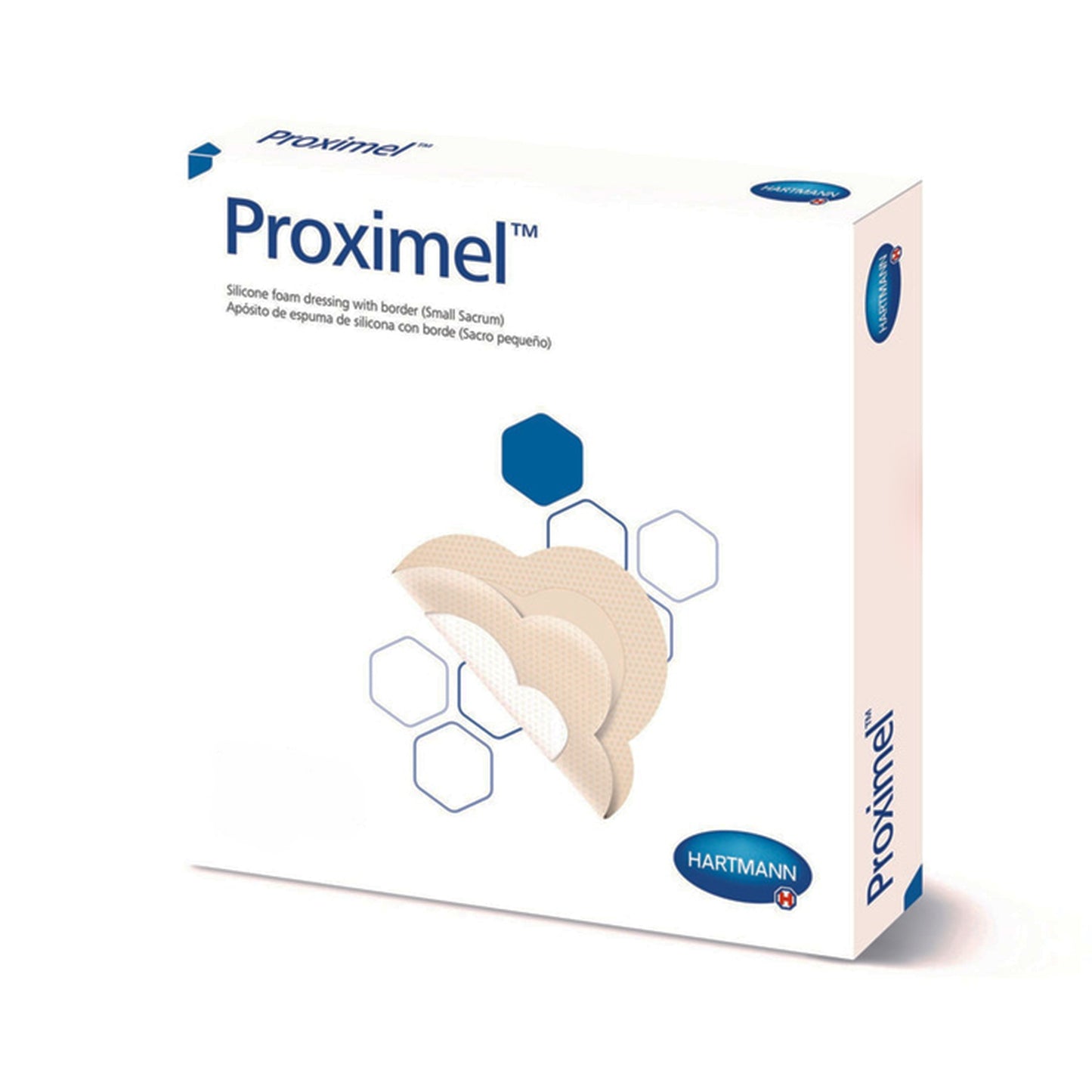 Foam Silicone Dressing with Border, Large Sacrum, 9.2" x 9.2"