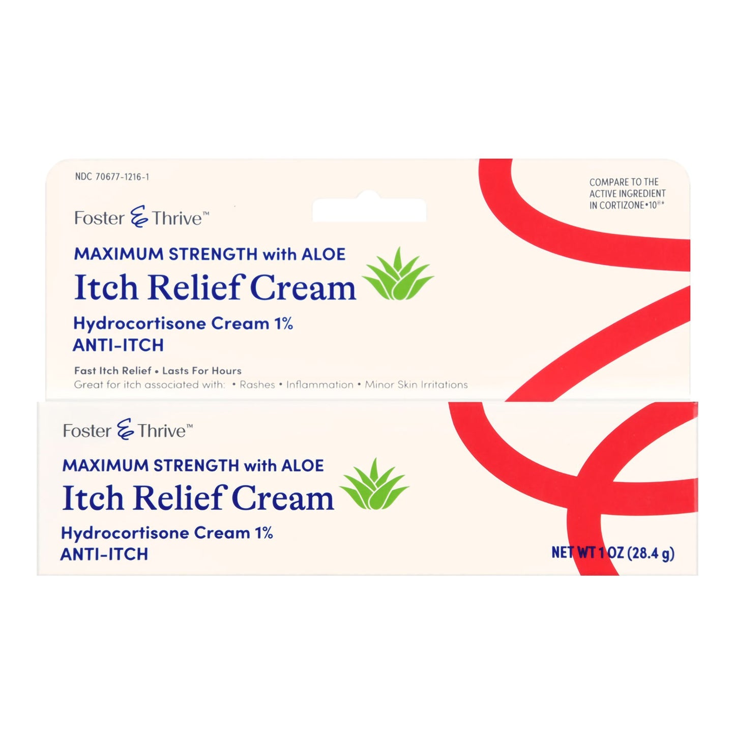 Itch Relief Cream, 1% Hydrocortisone Cream, 1 oz. Tube