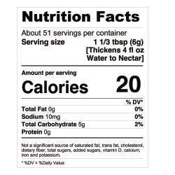 Food and Beverage Thickener, 10 oz. Canister, Unflavored Powder IDDSI Level 0 Thin