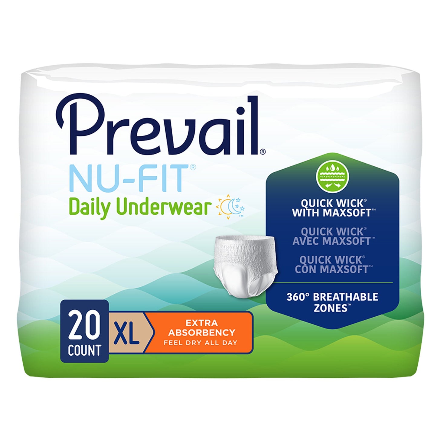 Underwear, Pull On w/ Tear Away Seams, Unisex, Heavy Absorbency
