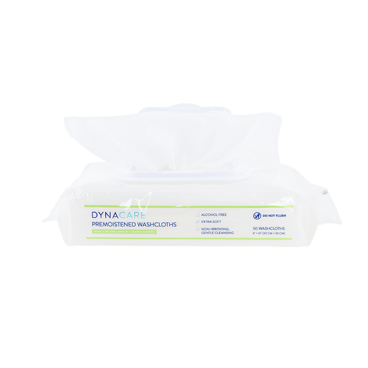 Premoistened Washcloths 8" x 12" - 50 wipes/soft pack