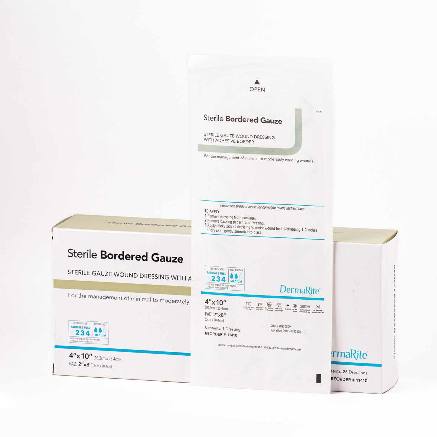 Bordered Gauze, Sterile, Island Dressing