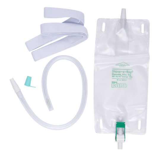 Urinary Leg Bag Bard® Dispoz-a-Bag® Anti-Reflux Valve Sterile 562 mL Vinyl
