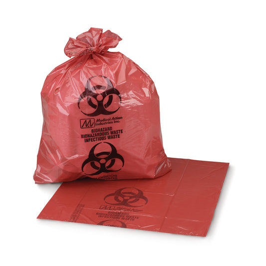 Biohazard Waste Bag McKesson Biohazard Symbol / Infectious Waste 1 to 6 gal. Red 11 X 14 Inch