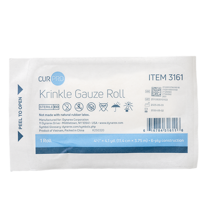 Krinkle Gauze, Bandage Roll Sterile 4.5"x4.1 yds