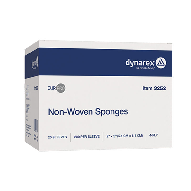 Gauze Sponges, Non-sterile, Non-woven, 4-ply
