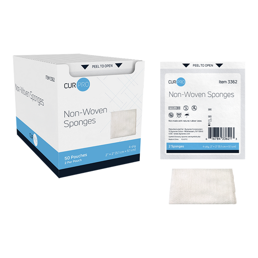 Non-Woven Gauze Sponges, 4-Ply, Sterile