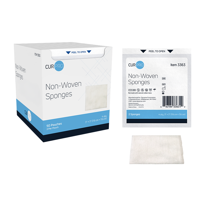 Non-Woven Gauze Sponges, 4-Ply, Sterile