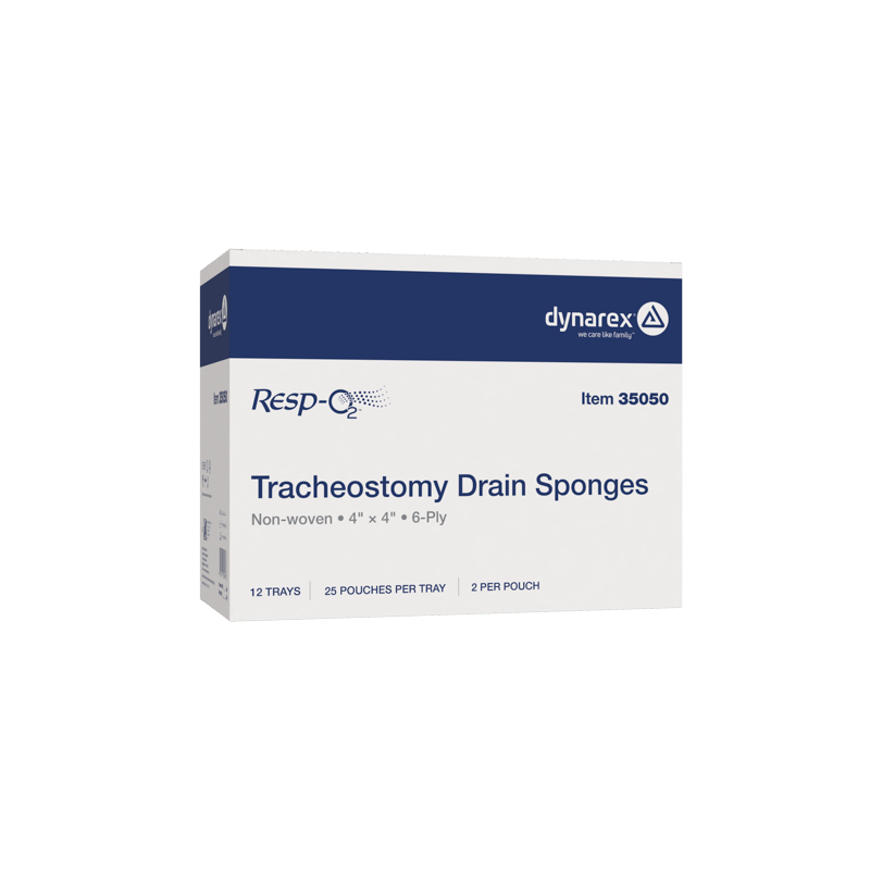 Gauze Drain Sponges, Split Sponges, 6-ply, Sterile, Non-woven, 4"x4"